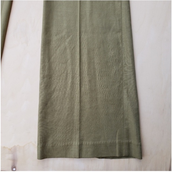 CABI Charlie Olive Green Linen Pant Style 5314 Size 2 NWOT - Picture 5 of 10